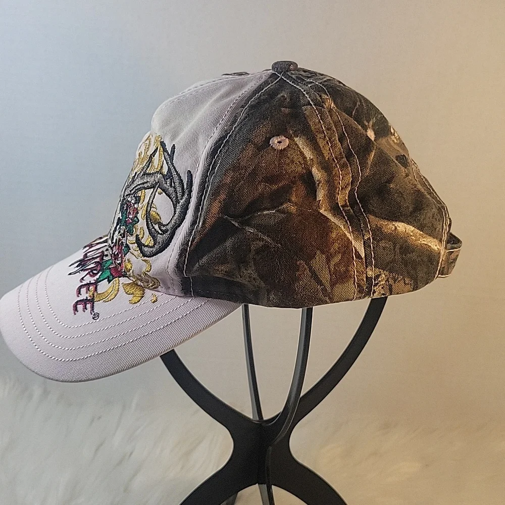 REALTREE Deer Antler Roses Pink‎ Camo Women's Baseball Cap Hat OS